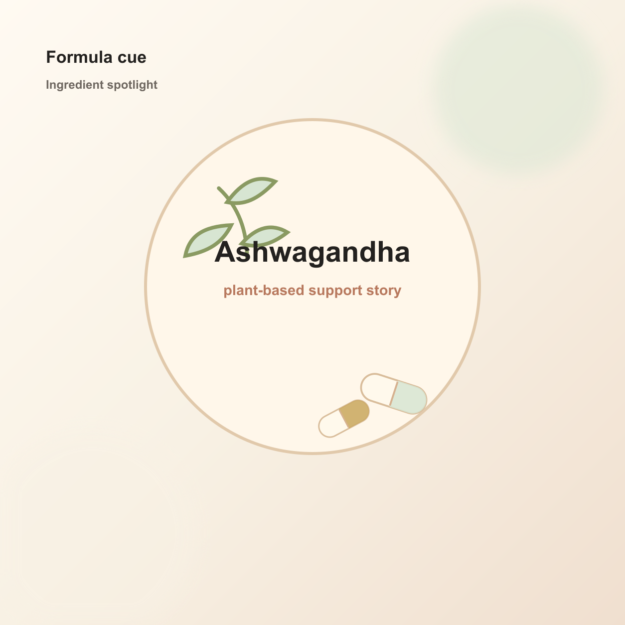 Happy Marmo ingredient card for Ashwagandha