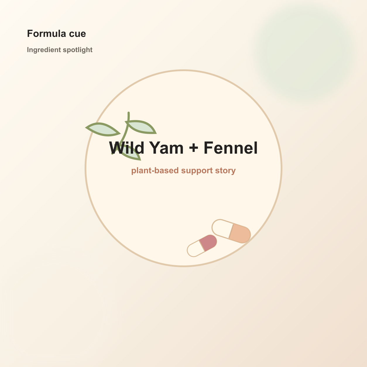 Happy Marmo ingredient card for Wild Yam + Fennel