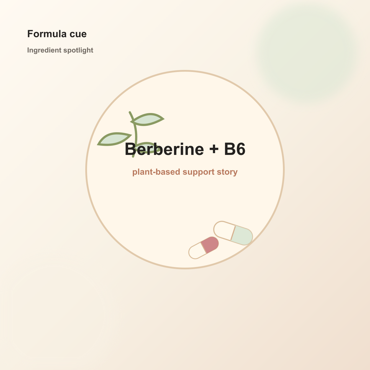 Happy Marmo ingredient card for Berberine + B6