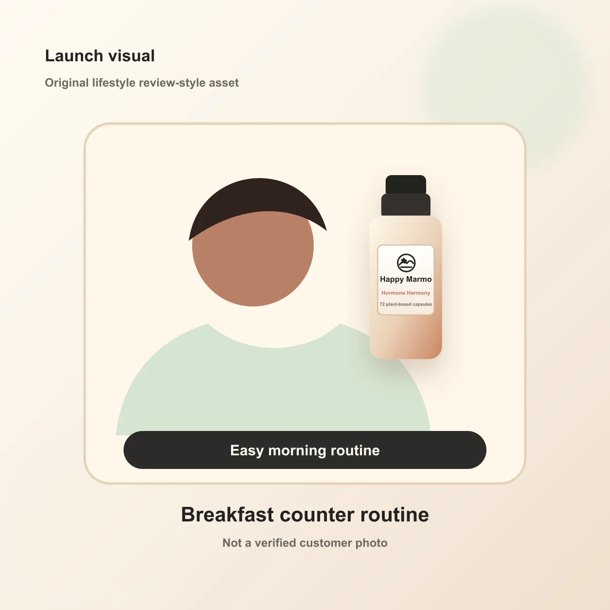 Happy Marmo original lifestyle visual for easy morning routine