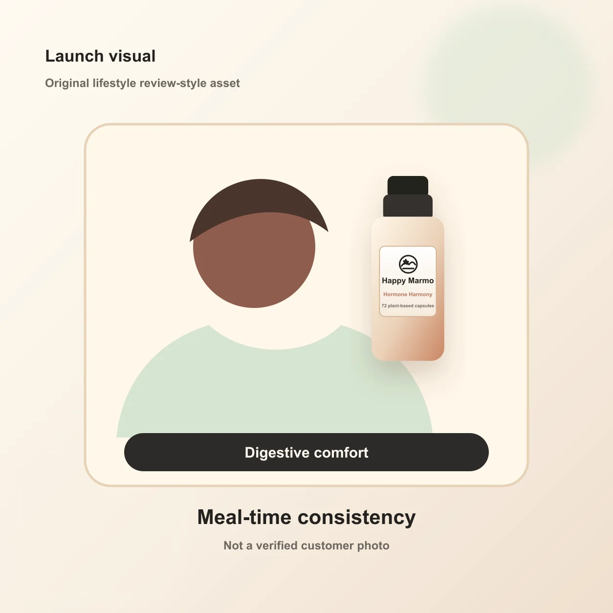 Happy Marmo original lifestyle visual for digestive comfort